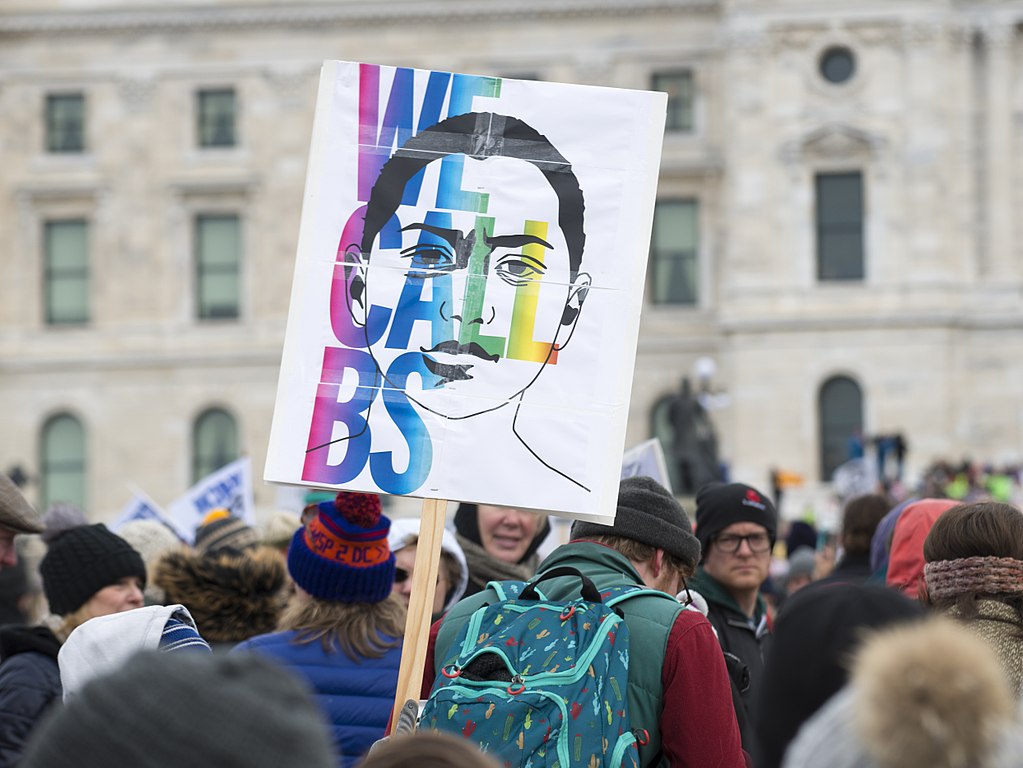 Emma Gonzalez imagery at March for Our Lives